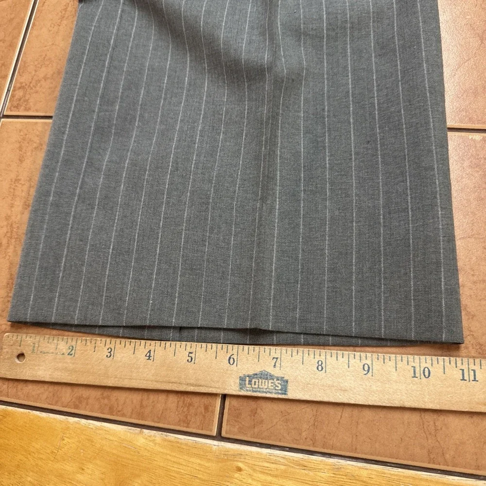 Bruce Douglass 2 Pc Suit Jacket 50XL BIG TALL Pants 44 x 34 Green Pin Stripe VTG